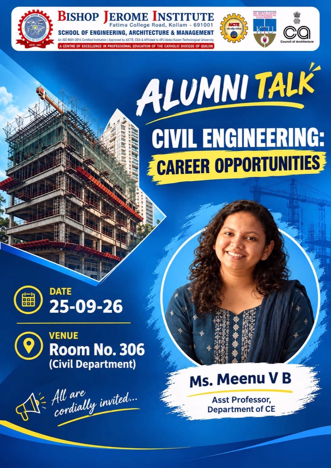 Shaping Future Builders: Alumni Talk Explores Career Opportunities in Civil Engineering